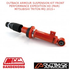 OUTBACK ARMOUR SUSPENSION KIT FRONT EXPED'N HD PAIR FITS MITSUBISHI TRITON MQ15+